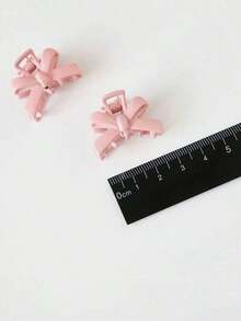 2pcs Women Bow Design Fashionable Hair Claw For Hair Decoration Cute,Pink Accessories Valentine's Day Valentines Claw Clips Hair Clips Hair Jaw Clip Hair Clamps Hair Clutch Hair Catcher Clip, Bow Accessories, School Stuff, College Fall Winter Hair Accessories For Women For Vacation Outfits Woman - 黑色 - 查看 3