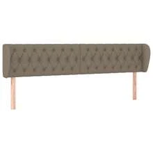 vidaXL Tête de lit avec oreilles Taupe 183x23x78/88 cm Tissu - Gris - Voir 2