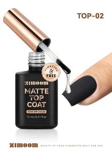 ZIMOOM 不含TPO和HEMA的12毫升亮油/底油，持久亮泽/丝绒哑光，透明凝胶指甲油，可卸除，UV/LED灯可擦，耐刮擦、耐磨损，适用于美甲沙龙和居家DIY美甲。 - 無色 - 查看 10