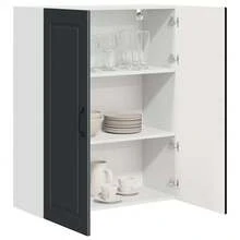 vidaXL Armadio da cucina Nero 80 x 31 x 100 cm Legno d'ingénierie - nero - Visualizzare 3