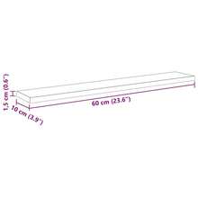 vidaXL 4-teiliges Bücherregal-Set, Schwarz, 60 x 10 x 1,5 cm, Holzwerkstoff - Schwarz - Übersicht 10