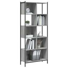 vidaXL Bibliothèque sonoma gris 72x28x172 cm ingénierie du bois - Gris - Voir 4
