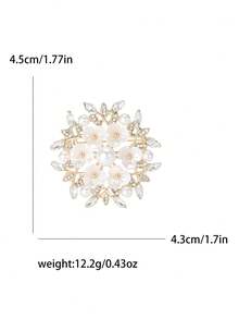 奢华水钻梅花胸针 - 男女通用植物胸针，休闲派对饰品/朋友礼物徽章装饰 - 梅花 - 查看 8