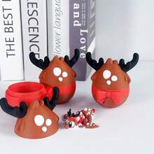 3D Printed Cute & Adorable Christmas Dragon + Dragon Egg Model Plastic Figurine Desktop Decor Sculpture, Holiday Gift - Multicolor - View 10