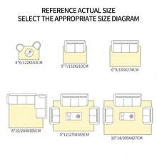 Washable Rugs 8x10 - Stain Resistant 8x10 Area Rugs For Living Room, Non Slip Backing Printed Large Area Rugs For Bedroom, Folable Machine Washable Area Rug (8'x10', Beige) - 彩色 - 查看 6