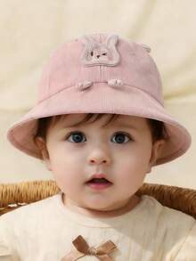 1pc Unisex Baby/Kids Bucket Hat, Princess Hat, Wholesale Children Sun Hat, Rabbit Bucket Hat For Sun Protection - Multicolor - View 1