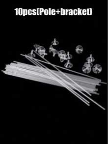 10个/40个塑料气球夹和杆，简易透明气球支架，适合派对使用