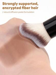 MAANGE 1支/2支/3支装专业面部轮廓刷、遮瑕刷、化妆刷、化妆工具，适合旅行、日常妆容使用，新手友好型无缝上妆化妆刷，亲肤化妆工具旅行刷套装，送给女性和女孩的礼物，送给朋友的化妆配件礼物 - 黑色 - 查看 9