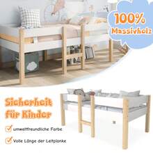 Bed Frames - White+Solid Wood+90cm*200cm - View 6