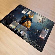 Alfombrilla de juego con diseño de anime lindo - Portátil con bolsa de almacenamiento, alfombrilla de juego de tela adecuada para juegos de cartas (MTG), alfombrilla de mesa, regalo de jugador, fiesta de Halloween y Navidad, regalo de Navidad - A15 - Ver 5