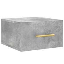 vidaXL Tables de chevet murales 2 pcs gris béton 35x35x20 cm - Gris - Voir 5