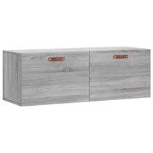 vidaXL Armario mural sonoma gris 100x36.5x35 cm ingeniería de madera - Gris - Ver 2