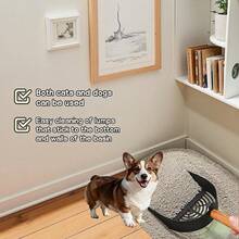 1个不锈钢猫砂铲，专为细颗粒猫砂设计，大号，方便铲取细小猫砂。