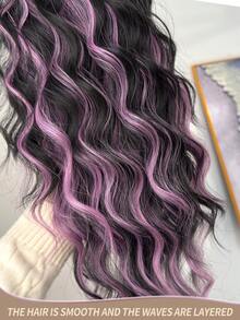 Claw Shaped Ponytail Extension Hair Accessory With Multiple Colors, 24 Inch Water Ripple Heat-Resistant Fiber Synthetic Ponytail Wig Suitable For Women's Christmas, Halloween Parties And Daily Use - Multicolor - View 5