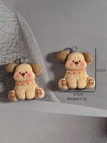 10/30/50pcs Resin Pendant Dog, Penguin, Rabbit Necklace Earring DIY Jewelry Making Cute Animal Pet Earrings Necklaces Keychains Charms