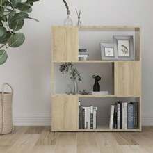vidaXL Biblioteca/separador de piezas color madera Sonoma 80x24x94 cm - Marrón - Ver 3