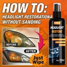 AVEEFLY Headlight Cleaner Spray Headlight Restoration Removes Haze, Oxidation & Yellowing In Minutes Restores Clarity To Foggy & Yellow Headlamp Works On Car, Truck, Motorcycle - 3.4oz/100ml - 1 Pcs - View 5
