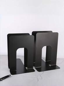 1pc Polished Iron Metal Bookend, Minimalist Design, Suitable For Organizing Books In Library, Student Desk And Office Desk, L-Shaped Metal Bookend, Desktop File Organization, Economic Government Procurement Bookend - Multicolor - View 9