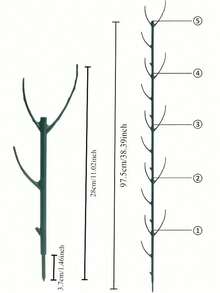 5个装，花园植物支撑杆，可堆叠塑料植物支撑环，1卷自粘扎带，可调节植物支撑杆，叶片保护杆，兰花支撑杆，适用于攀援植物、苔藓、室内外盆栽花卉 - 彩色 - 查看 7