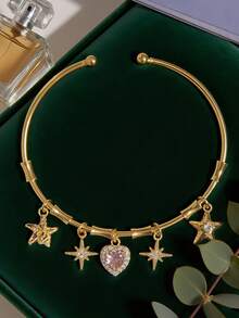 1 件简约别致串珠链手链/脚链，波西米亚风格可调节流苏手链，适合女性日常、约会、派对、度假、万圣节，是送给朋友、家人、青少年的理想礼物 - 萌飾款 - 查看 4