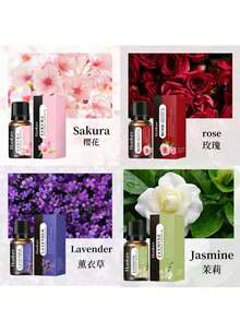 6pcs Aromatherapy Essential Oil Set - 1 Rose, 1 Lavender, 1 Vanilla, 1 Sandalwood, 1 Cherry Blossom, 1 Jasmine, Diffuser, Candle, Aroma Stone, Humidifier, Refill Oil - Mixed Scent - View 8