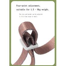 1件猫狗牵引背心式猫胸背带防滑猫胸背带轻便反光宠物胸背带 - 彩色 - 查看 10