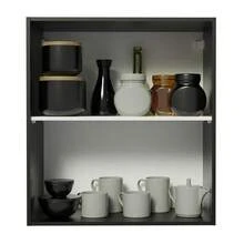 Gabinete Superior Cocina Madesa Reims 1 Puerta 60cm Negro - Negro - Ver 6