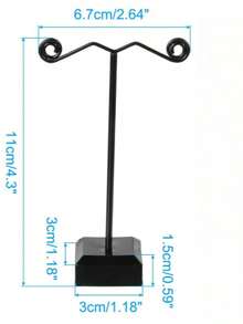 Organizador de joyas minimalista de hierro - Exhibidor y almacenamiento de aretes, regalo de Navidad perfecto, muy adecuado para Navidad - Multicolor - Ver 10