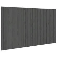 vidaXL Tête de lit murale Gris 204x3x110 cm Bois massif de pin - Grigio - Visualizzare 2
