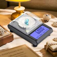 50克/0.001克数字毫克秤，带校准砝码，珠宝秤带镊子，大显示屏（使用前需要校准） - 彩色 - 查看 7