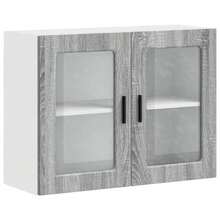 vidaXL Armadio murale da cucina con porte e verre Porto sonoma gris - Grigio - Visualizzare 2