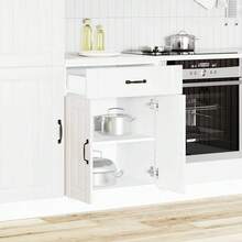 vidaXL Armario de cocina Lucca blanco madera de ingeniería - Blanco - Ver 1