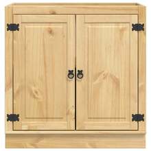 vidaXL Armoire avec étagère Miel 80 x 46 x 81,5 cm Pin solide - Tabac - Voir 6
