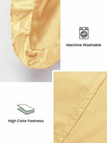 1对装高级缎面蕾丝信封式枕套，2件/套，柔软透气，不易起皱，呵护秀发和肌肤，助您拥有更佳睡眠，枕套不含填充物，可机洗，通过Oeko-Tex金级认证 - 金色 - 查看 5