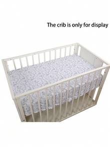1pc Baby Crib Fitted Sheet Elastic Band On The Back To Prevent Displacement Cute Cartoon Design For Babies Cribs Infant Breathable Soft Microfiber Bed Cover Cot Essentials - Multicolor - View 13