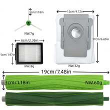 Replacement Accessories For IRobot Roomba Robot Vacuum Series I7 I7+ I3 I3+ I4 I4+ I6 I6+ I8 I8+ E5 E6 E7 J6+ J7 J7+ J8+ J9+ (Not For Combo J7+/J7 Plus/ J9+), Rubber Brushes, Dust Bags, Filters, Side Brushes - Multicolor - View 2