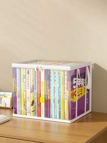 1个大容量PVC翻盖收纳袋，多功能防水书籍收纳袋，便携式可折叠衣物收纳袋，衣柜整理袋，PVC材质防尘防潮，带拉链，两侧带提手，可折叠节省空间，适合衣柜和房间整理。 - 四色 - 查看 15