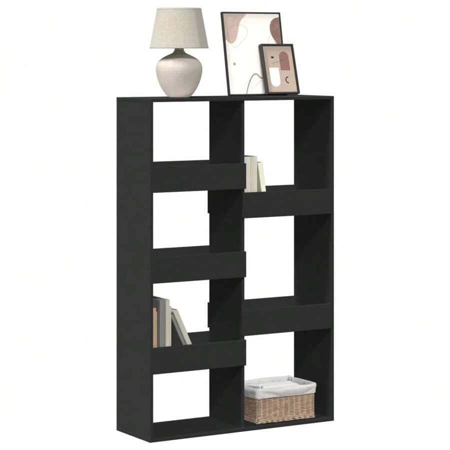 Bibliothèque vidaXL noire 100x33x155,5 cm, fabrication en bois - Noir - Voir 1