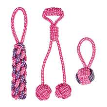 7 piezas Juguetes de correa para perros, juguetes masticables duraderos para juego interactivo con perros medianos y pequeños, ayuda a limpiar los dientes, aliviar el aburrimiento, juego de tirar, masticado poderoso, juguetes dentales de cuerda de algodón para cachorros - Multicolor - Ver 17