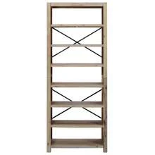 vidaXL Library 7 livelli 80x30x200 cm Bois solid d'acacia - Castano - Visualizzare 3