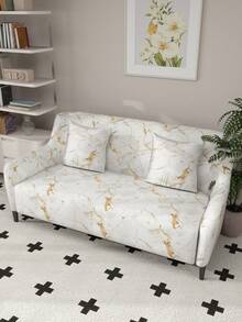 1 buah Sarung Sofa Motif Garis Geometris, Sarung Sofa Minimalis Modern Bahan Polyester Elastis dan 1 buah Sarung Bantal Lempar Kosong, Cocok untuk Semua Musim, Kasual untuk Musim Panas - MultiWarna - View 6