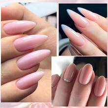 Mtssii 7ml Natural Nude 2 In 1 Rubber Base Gel Nail Polish Milky Pink Jelly White Nail Camouflage Color Coat Semi Permanent Soak Off UV Rubber Gel Base For Nails Manicure Nail Supplies Nail Art Design For Home Salon Gift For Women - 裸色 - 查看 5