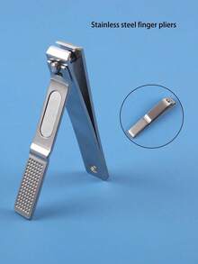 1pc Silver Handle Straight Nail, Suitable Trimming Fingernails And Toenails, Can Be Used At Home And Outdoor,Nail Supplies,Nail Tools,Nail Art Tools,Back To School,Nails,Nail Tools Press On Nails,Manicure Pedicure Tools - 黑色 - 查看 8