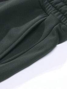 男士春秋季轻薄修身连帽衫和运动裤两件套，字母印花图案，休闲套装，带口袋和抽绳腰带，适合送给丈夫/男友，秋季街头风，通勤，户外活动，度假，凉爽天气穿着 - 彩色 - 查看 7