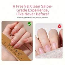 1 Washable Ruler Shaped Nail Polish Strip, 100/180 Mesh Double-Sided Frosted Nail Plate, Washable Double-Sided Nail File & Polish Board - 100/180 Mesh Sandpaper With Ruler Scale And Shape Template, Double-Sided Ruler Shaped Nail Polish Strip, Wear-Resistant Glass & Sponge Design - Multicolor - View 9