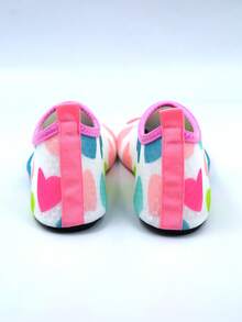 1 Pair Boys Black Dinosaur Rubber Anti-Slip Water Shoes For Beach, Soft Bottom Breathable Barefoot Shoes And Baby Walking Shoes - Pink - View 6