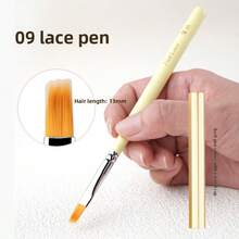日式美甲笔套装 短款美甲笔 勾线笔 扫笔 凝胶美甲笔 美甲工具笔 - 彩色 - 查看 6