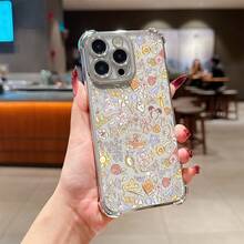 Disney Floral Mickey Mouse Patterned Phone Case With Fairy Tale Elements And Whimsical Designs. Compatible With IPhone 17, 16, 15, 14, 13, 12, And 11 Pro Models. Made Of TPU With Shockproof Protection. Ideal Gift For Family, Friends, Birthdays, Spring Festival, Holidays, Boyfriends, Girlfriends, And Valentine's Day. - 粉色 - 查看 7