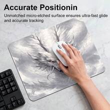白色野兽玻璃鼠标垫 - 白色野兽红眼硬质鼠标垫，专为游戏设计，操控流畅，经久耐用，3毫米厚度 - 防刮纳米涂层，水晶玻璃材质，精准快速，零摩擦。 - 彩色 - 查看 7