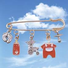 1pc Pacifier Theme Fashion Baby Stroller Bottle Brooch, Cartoon Commemorative Mother's Day Gift